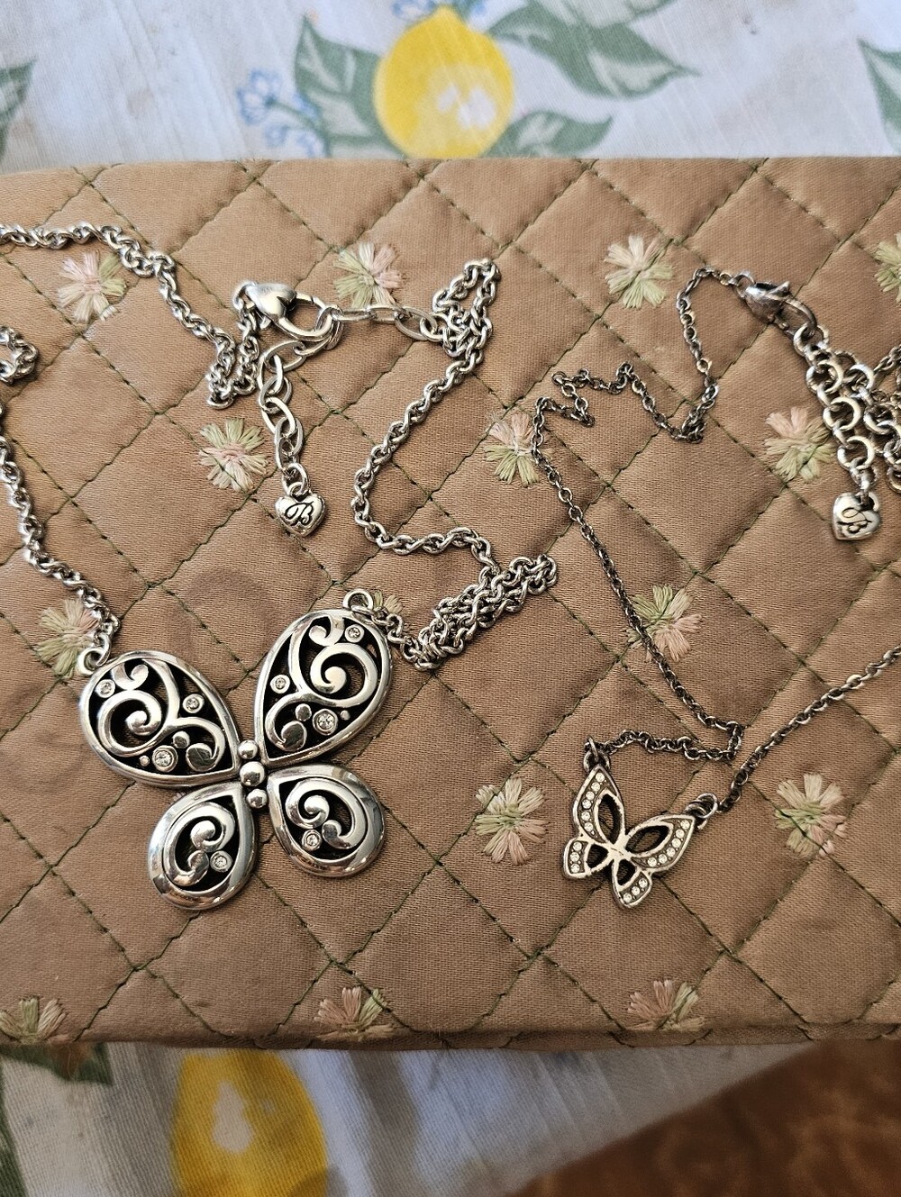 Brighton Silver Butterfly Pendant Necklaces